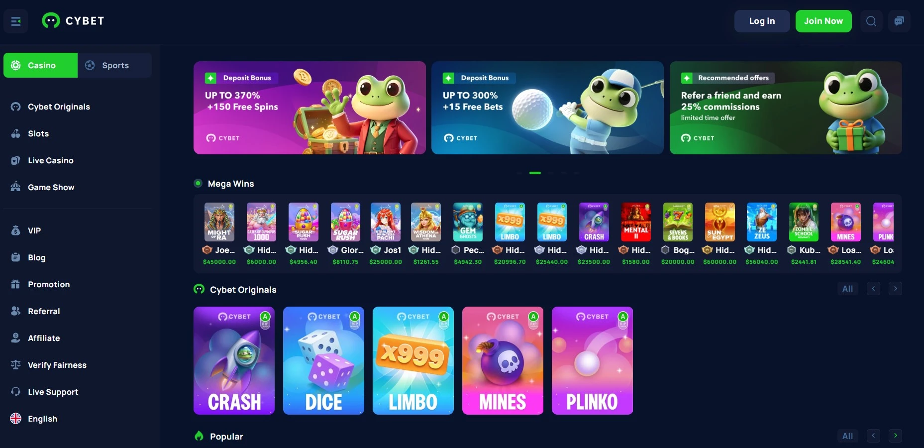 Cybet Casino USDT Casino